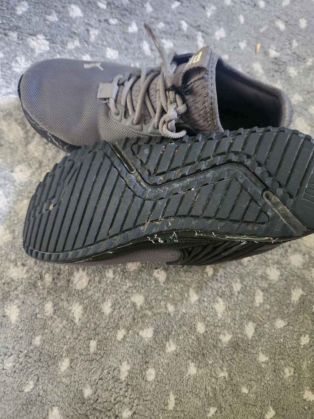 Puma Grey Mesh Athletic Sneakers - Picture 7 of 7